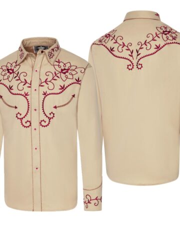 Stars & Stripes Herren Westernhemd Camden beige langarm Cowboys Westernhemden Beige male main image Western Wear