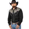 Stars & Stripes Herren Westernhemd Henry langarm schwarz Cowboys Westernhemden Schwarz male main image Western Wear