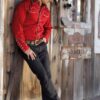 Stars & Stripes Herren Westernhemd Jack red langarm rot Cowboys Westernhemden Rot male detail 3