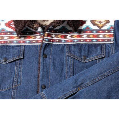 Stars & Stripes Western Ethno-Style Herren Denimjacke BULLOCK blau Outdoor Jacken Blau male detail 2