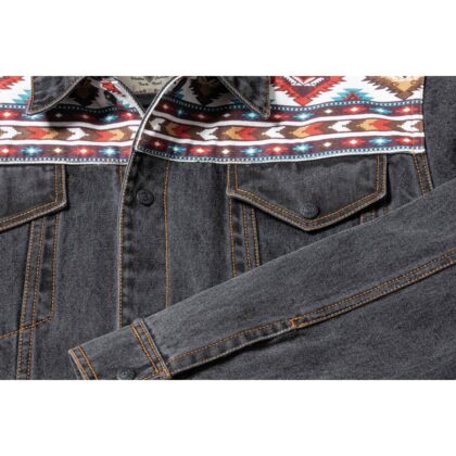 Stars & Stripes Western Ethno-Style Herren Denimjacke MORAN denim-blau Outdoor Jacken Blau male detail 2