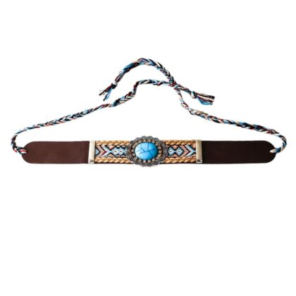 Stars & Stripes Western Style Cowboyhut Hutband HB-43 braun Hüte Hutbänder Braun unisex main image Western Wear