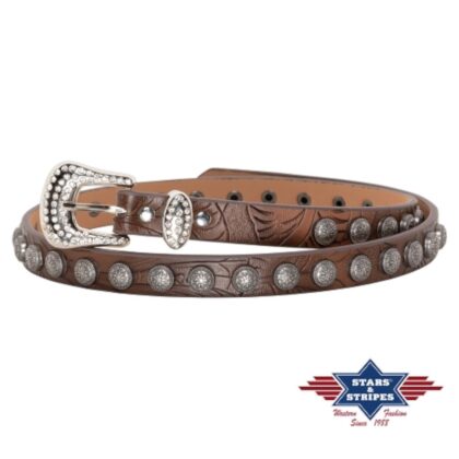 Stars & Stripes Western Style Cowboyhut Hutband HB-60 braun Hüte Hutbänder Braun unisex detail 1