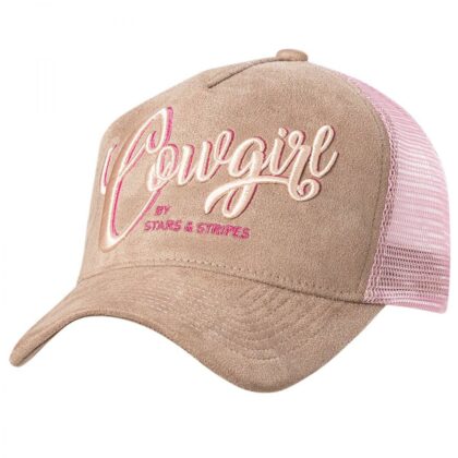 Stars & Stripes Western Style Trucker Cap TC COWGIRL Hüte Caps Pink female main image Western Wear