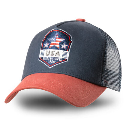 Stars & Stripes Western Trucker Cap USA rot blau Hüte Caps Blau unisex main image Western Wear