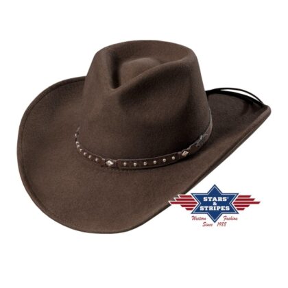 Stars & Stripes Western Wollfilzhut Reno braun Hüte Filzhüte Braun unisex main image Western Wear