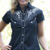 Stars & Stripes Westernbluse Isabel schwarz kurzarm Ladies Oberteile & Blusen Schwarz female detail 2