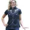 Stars & Stripes Westernbluse Isabel schwarz kurzarm Ladies Oberteile & Blusen Schwarz female detail 4
