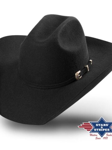 Stars & Stripes Wollfilz Cowboyhut Rancherstil Wyoming schwarz Hüte Filzhüte Schwarz unisex main image Western Wear