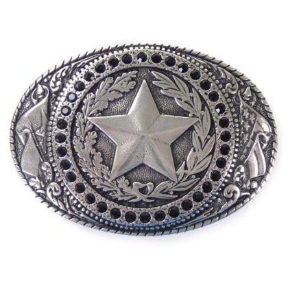 Western-Gürtelschnalle Sheriff Silber Gürtel Gürtelschnallen Silber unisex detail 1