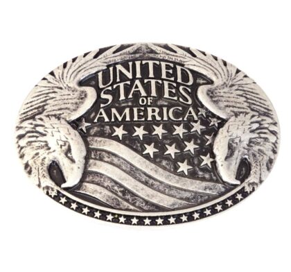 Western-Gürtelschnalle Stars and Stripes silber Gürtel Gürtelschnallen Silber unisex main image Western Wear