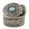 Western Ledergürtel Prairie & Castle Garden hell Silber Gürtel Ledergürtel Grau unisex main image Western Wear