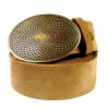 Western Style Ledergürtel Solitaire & Ellipse Gold Gürtel Ledergürtel Braun unisex main image Western Wear