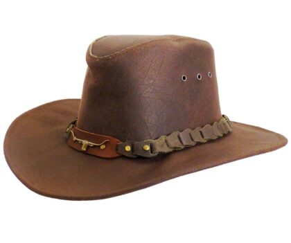 Westernwear Leder-Westernhut Longhorn braun Hüte Lederhüte Braun unisex main image Western Wear