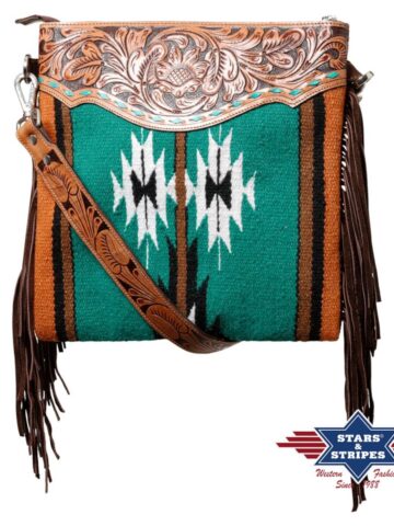 Stars & Stripes Damen Umhängetasche Westerntil BAG-08 Accessoires Taschen Braun female main image Western Wear