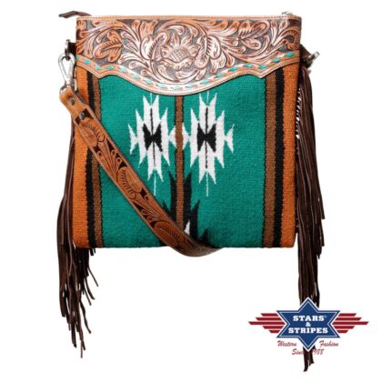 Stars & Stripes Damen Umhängetasche Westerntil BAG-08 Accessoires Taschen Braun female main image Western Wear