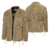 Stars & Stripes Herren Western Lederfransenjacke HOMBRE sand Outdoor Lederjacken Beige male detail 2