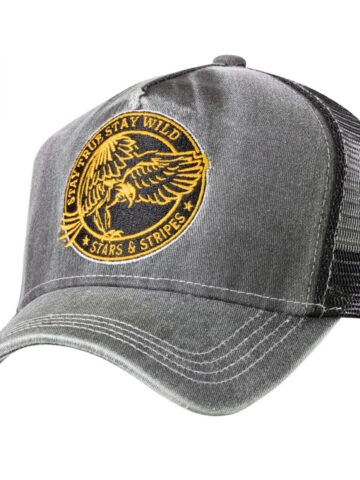 Stars & Stripes Western Style Trucker Cap TC STAY WILD grau Hüte Caps Grau unisex main image Western Wear