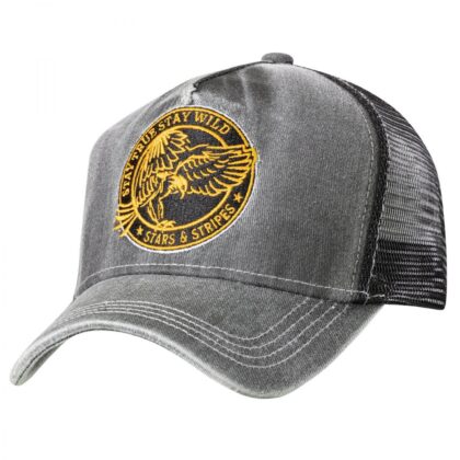 Stars & Stripes Western Style Trucker Cap TC STAY WILD grau Hüte Caps Grau unisex main image Western Wear