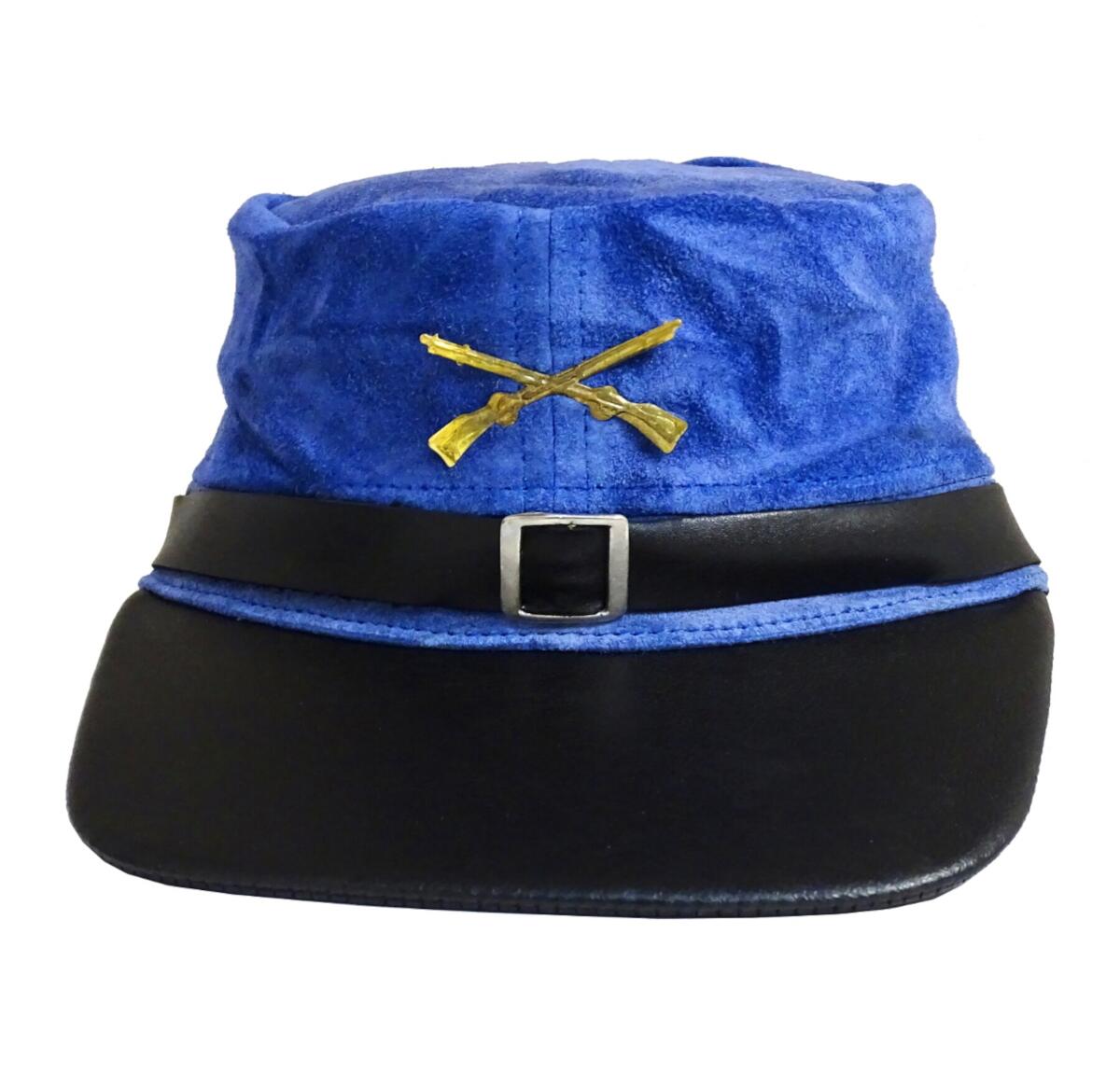 Great Western Bürgerkrieg Nordstaaten Ledermütze blau Hüte Stoffhüte Blau unisex detail 1