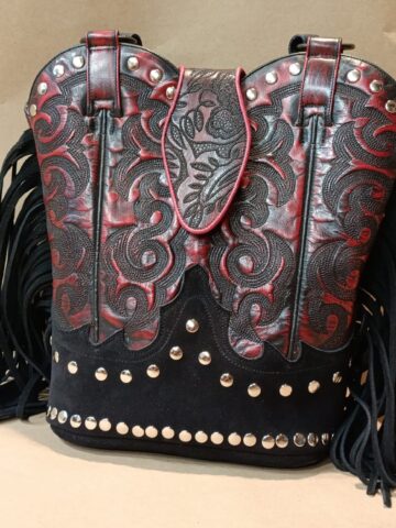 Westerntasche upcycling boots UP-01 Accessoires Taschen Braun female main image Western Wear